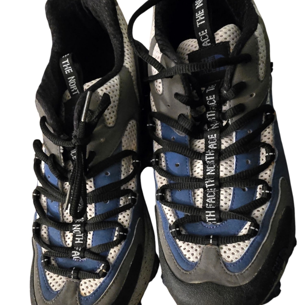 The North Face Men's Gray and Blue Shoes Hiking Boots